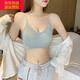 Baogeyan Underwear Women's Wireless Beautiful Back Bra Small Breast Gathering Summer Thin Sports Vest Bra Girls Tube Top Black Single Pack L 135-165Jin Jin is equal to 0.5 kg