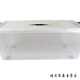 Duchu Transparent Storage Box Thickened Storage Box Household Plastic Plastic Box High Transparent Organizing Box Wheeled Plastic Frame Storage 8855 Box 64*44*31cm100L Two Pack