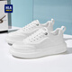 海澜之家男鞋秋冬2025新款经典板鞋男小白鞋增高男士运动休闲鞋透气鞋子男 白色 41 【运动码】