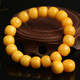 Lingwuqijiu natural raw mineral beeswax old-style barrel beads single beads loose beads spaced beads Buddha beads bracelet single amber bracelet accessories drum beads loose beads diy accessories star and moon rudraksha beads diameter about 7mm single