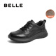 Belle Trendy Comfortable Casual Shoes Men's Shoes Cowhide Business Sports Shoes A1354AM5 Black Velvet Lining 40