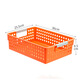 Macaron desktop storage basket plastic storage basket cabinet sundry basket home office storage storage basket fragrant orange shallow mouth large size