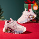 SNOOPY Snoopy children's shoes children's toddler shoes winter colorful luminous light shoes for boys and girls two cotton warm 942A light pink 27
