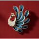 Coriander animal shape elegant peacock brooch women's light luxury anti-exposure corsage exquisite temperament pin suit accessories