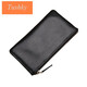 Tushky Handtasche Herren 2025 Neues echtes Leder weiche Leder Herren Brieftasche Langes Reißverschluss Business Casual Top Layer Cowide Mobiltelefon Beutel Schwarz große Größe