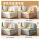 Mugongjiang estilo crema de crema Sofá Sofá Cama de doble uso Pequeño apartamento Multifunción Sofá Balcón de balcón de 0,86 m Cama de sofá [Fleece de seis a prueba] [Estilo de esponja]