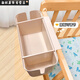 Crib hanging storage hanging basket diaper bedside diaper storage bag dormitory bed hanging bag bed fence storage box ivory gray partitions adjustable