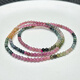 Fat Donglai's same style tourmaline multi-circle natural color three-circle bracelet for women, fashionable small particle simple crystal bracelet P83-1# tourmaline 3.3mm three-circle