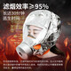 Giant wood gas mask fire mask smoke and fire protection 3C certified fire escape mask filter self-rescue respirator national standard 3C fire mask 30 minutes protection