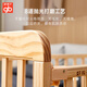 Goodbaby (gb) crib spliced large bed solid wood baby newborn multi-functional pine children's bed spliced wooden bed MC283 283 bed + 5CM mattress