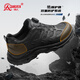 Qiangren Outdoor Waterproof Sports and Casual Men's Shoes 3515 Lace-Free Running Training Shoes JDA382A Black 42