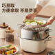 SUPOR steamer gas stove induction cooker universal anti-scalding two-layer double-layer steamer stainless steel 304 household fish steamer square 15L large capacity 24cm