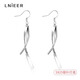 Lnieer925 Silver Needle Line Tassel Earrings Women's Ear Hooks 2025 New Trendy Niche Design Light Luxury High-end Earrings Line Tassel Earrings S925 Silver Needle