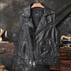 Lee dprre vest cowhide leather jacket men's short cycling heavy motorcycle leather vest trendy black 3XL