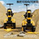 Feige Children's Electric Vehicle Excavator peut être utilisé pour creuser du sol pour les personnes âgées de 1-3-6, mâle et femme, bébé, cadeau de voiture à télécommande, tout jaune électrique, bras de fouille électrique, poignée push, éclairage musical