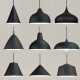 Yilin modern simple retro industrial style restaurant lamp special bar milk tea shop hot pot restaurant black restaurant small chandelier 01 black outside and white inside 16cm