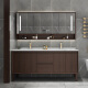 Wrigley New Chinese Oak Slate Bathroom Cabinet Combination Bathroom Solid Wood Smart Face and Hand Washbasin Cabinet Washstand Bathroom Other Sizes/Colors