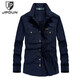 JP Autumn Outumn Outdoor Men's Long-Long Shirt Shirt Wask Camiseta casual 1283 Blue oscuro M-170