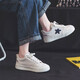 Yezhi women's shoes spring and summer white shoes ins trendy Korean version 2024 new canvas shoes for women versatile students running casual shoes H983 star canvas shoes [bee size 37]