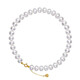 Ruan S (Ruan S) 18k gold freshwater small pearl bracelet, sweet honey pearl jewelry for women to give to their girlfriends as birthday gifts, simple style 18k gold-gold/approx. 5-6mm/approx. 17+2cm