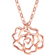 Saturday blessing 18K gold necklace women's rose gold necklace birthday gift KI066879 about 40+5cm
