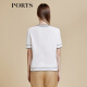 Puertos Mall Shopping Mall Style Tiende Spring NUEVO Estilo 'Línea de contraste Top' LD8K723PZE019 Blanco-Black-2 M