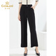Giovanni casual pants for women in summer thin flared pants to make them look slim and loose in the mall. EI2F838 graphite black XL