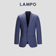 Blue Leopard (LAMPO) Wool Autumn and Winter Suit Men's Flannel Medium Blue Suit Top Premium Medium Blue 48 (175/96) R