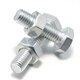 JPHZNB48 grade galvanized hexagonal bolts galvanized screw nut set M6M8M10M12M14M16M18M20M30 M12*120 half thread 50 sets