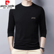 T-shirt à manches longues de Pierre Cardin pour hommes à manches longues pour les vêtements d'automne neufs Nouveau-chute de la marque Men d'automne Black 723 L Convient pour 120-140jin [Jin est égal à 0,5 kg]