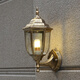 Yilin European outdoor wall lamp retro courtyard garden corridor lighting balcony outdoor waterproof lamp wall lamp garden lamp bronze (with 18-watt corn bulb)