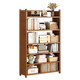 Bamboo Yijia Bookshelf Simple Home Small Bedroom Storage Rack Floor-standing Bookcase Wall Storage Rack Study Desktop Narrow Storage Rack 2-35 Styles (Thick Brackets + Reinforced Barrels)