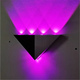 Yilin (yilin) led wall lamp modern simple creative corridor aisle bar club KTV background wall decoration colorful color-changing light 5W purple light high-brightness model