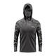 Fishing clothing men's summer ice-sense hooded with mask breathable sun protection clothing loose outdoor ice silk fishing sun protection clothing JD-02 L recommended 140-155 Jin Jin equals 0.5 kg