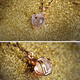 QMXD necklace female student clavicle chain female simple best friend Japanese and Korean pendant rose gold 520 Valentine's Day gift for girlfriend rose gold necklace + hibiscus stone earrings