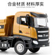 Huina model alloy car model static concrete mixer truck model dump truck 1 50 model ornament collection boy gift 1 50 alloy dump truck model 7718-1