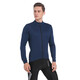 WOSAWE Spring and Autumn Road Bike Thin Long-Sleeved Cycling Jersey Highly Elastic Breathable Quick-Drying Mountain Bike Short-Sleeved Top for Men First-Suitable - Royal Blue Long Sleeve Moisture-wicking XL (Suitable for 80-90KG)