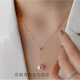 Shantou Lincun Gold Store Model 18 Gold Plated Pearl Necklace 2025 New Tassel Single Pendant Light Luxury Niche Clavicle Chain Pullable Adjustable