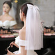 BBS Bridal Veil, Proposal, Proposal, Fluffy Tiara, Necessary Photography Props for Photo Registration, Bow Veil 45cm