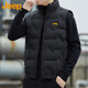 Jeep (JEEP) Down Vest Men's Winter Thickened Warm Jacket Men's Casual Vest Clothes Men's Black 3XL