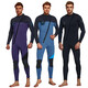 Shark Bart 3MM wetsuit for men Shark Bart new diagonal zipper popular long-sleeved semi-dry floating deep diving surf swimsuit 1500 blue M