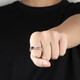 Core luxury engraving men's ring men's trendy Korean style hip-hop single men's open index finger ring adjustable tail ring