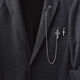 Nianfu pendant pin clip chain brooch men and women long cross pin brooch suit accessories for wife small fire chain brooch