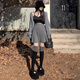 Red makeup Jumei high-waisted knitted pleated skirt autumn knitted skirt autumn winter short skirt pleated skirt spring autumn a-line skirt spring skirt gray pleated skirt one size one size