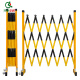 Qilu Anran telescopic fence pole electric isolation fence construction fence fiberglass fence isolation belt safety guardrail [black and yellow] 1.2 meters high and can be extended to 2.5 meters