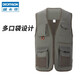 Decathlon Men's Vest Lightweight Photography Vest Multi-Pocket Fishing Mesh Vest Khaki Gray L-2999803
