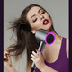 Keqi hair dryer negative ion household hair dryer dormitory low-power non-trip hair dryer hair care does not hurt the hair dryer portable high-speed hair dryer purple 1000W + three-speed adjustment blue light negative ions