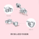 Saturday Fu PT950 platinum stud earrings, female B0912452, about 1.06g, one pair, birthday gift