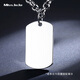 Miss JuJu pt950 platinum pendant men's solid glossy large tag platinum safe and sound square plate custom engraving DIY weight 12.9-13.0g + delivery leather rope + free engraving