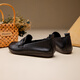 Kanglibi echtes Leder mit weicher alleinerer Mutterschuhe einzelner Schuhe mittleren und alten bequemen und nicht müden Lederschuhe mittleren und alten jungen und rutschfesten Frauenschuhe Frühlings- und Herbststil 671 Single-Schuhe Schwarz Weichgesicht echtes Kuhwahnsinn 39